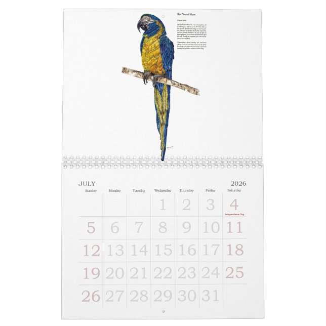 Calendario Colección de vida silvestre en peligro (Jul 2026)
