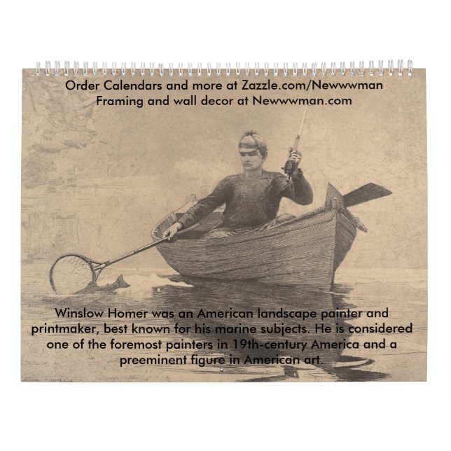 Calendario Colección I de Winslow Homer (Reverso)