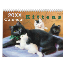 Calendario Colección vintage de gatitos bonitos