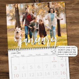 Calendario Collage de color personalizado de foto y cubierta