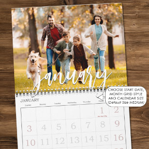 Calendario Collage de color personalizado de foto y cubierta