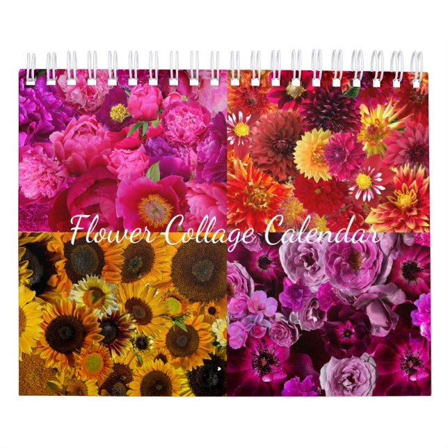 Calendario Collage de flores  (Tapa)
