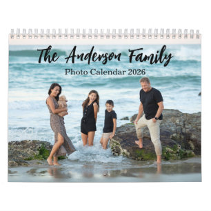 Calendario Collage de Fotos de Familia Moderna