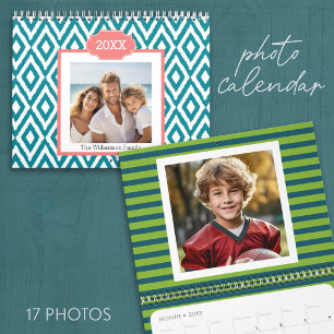 Calendario Collage de Fotos de Familia Moderna 17 - Patrones
