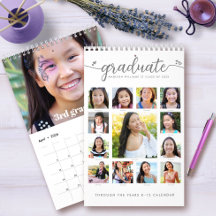Collage de fotos de guiones de grado blanco K-12 d