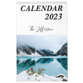 Calendario Collage de fotos de la familia blanca moderna 2023