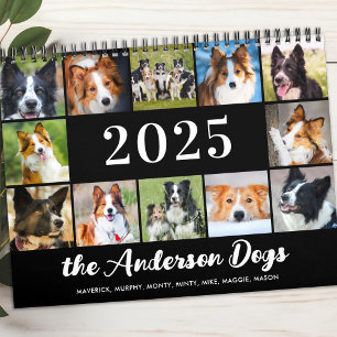 Calendario Collage de fotos de perros personalizado moderno 2