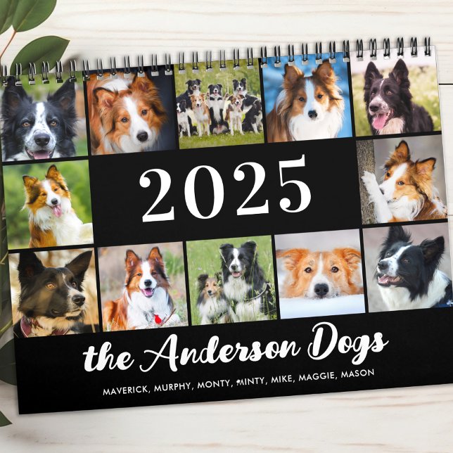 Calendario Collage de fotos de perros personalizado moderno 2 (Subido por el creador)