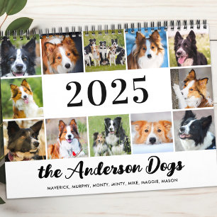 Calendario Collage de fotos de perros personalizados 2026