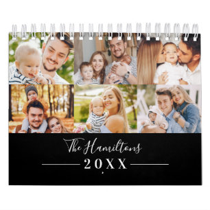 Calendario Collage de fotos de rejilla moderna Familia 2022