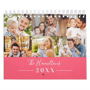 Calendario Collage de fotos de rejilla moderna Familia 2022