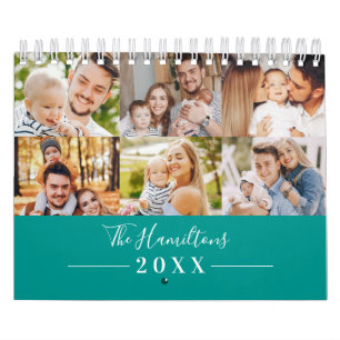 Calendario Collage de fotos de rejilla moderna Familia 2022