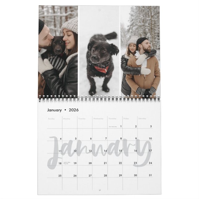 Calendario Collage de fotos Del Mes De La Caligrafía De La Vi (Jan 2026)