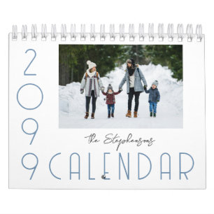 Calendario Collage de Fotos Familiares 6 por Mes Moderno