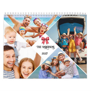 Calendario Collage de Fotos Familiares Moderno Crea tu Propio