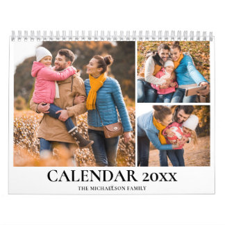 Calendario Collage de Fotos Familiares Personalizadas