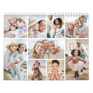 Calendario Collage de Fotos Minimalista Moderno Simple