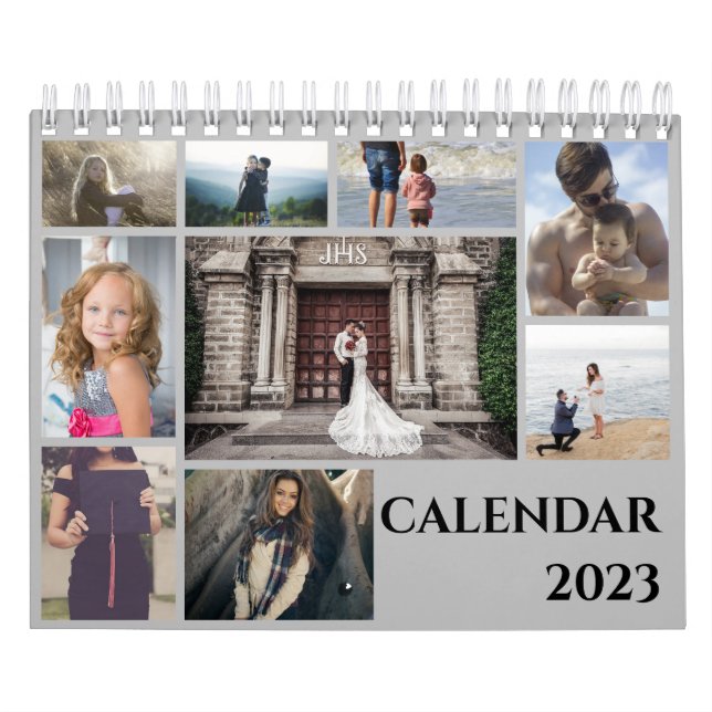 Calendario Collage de fotos moderno de moda familiar 2023 (Tapa)