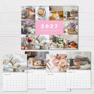 Calendario Collage de fotos moderno del año acogedor Calendar