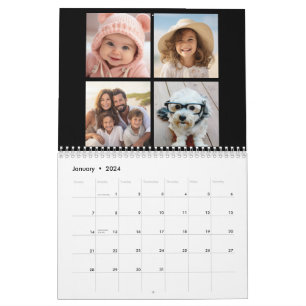 Calendario Collage de fotos personalizado de familia moderna