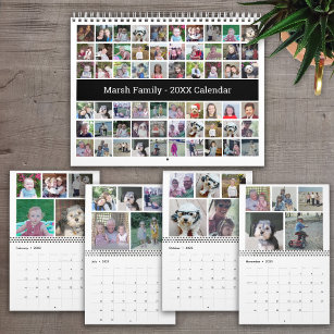 Calendario Collage personalizado Familia moderna - 60 Photo 2