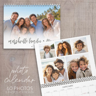 Calendario Collage personalizado Modern Family - 5 por mes Fo