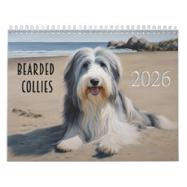 Calendario Collies con barba 2026