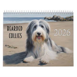 Calendario Collies con barba 2026