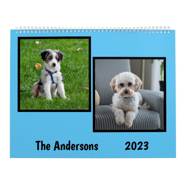 Calendario Coloca mis fotos de perro cada mes (Tapa)
