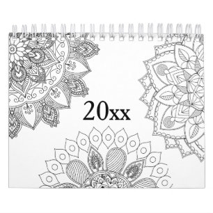 Calendario Coloca tus propios patrones de Mandala
