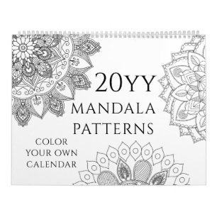 Calendario Coloca tus propios patrones de Mandala del Calenda