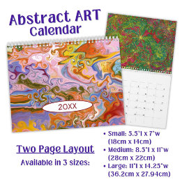 Calendario Color de la coloración de color del arte abstracto