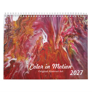 Calendario Color en Movimiento: Arte Abstracto Original 2027