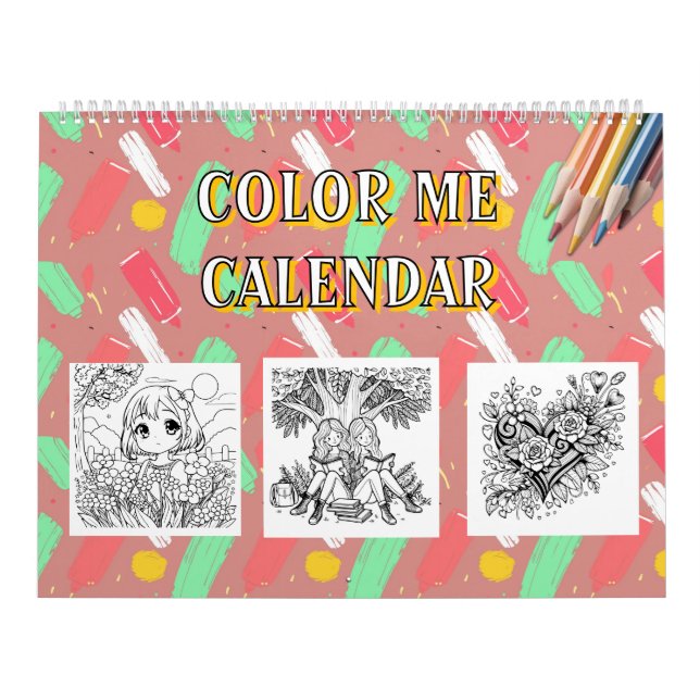 Calendario Color Me | Coloro de adultos divertidos (Tapa)