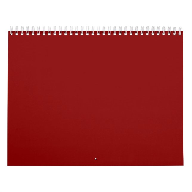 Calendario Color negro rojo sólido (Tapa)