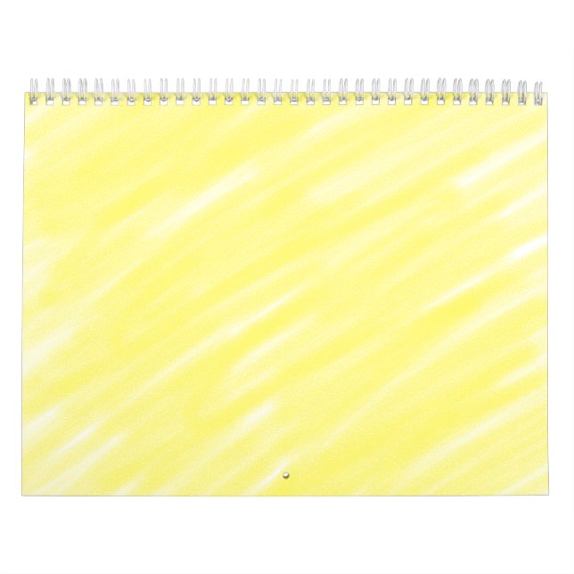 Calendario color sencillo mínimo sólido personalizado amarill (Tapa)