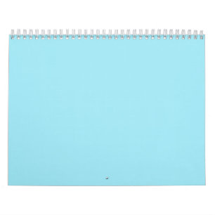 Calendario Color sólido azul brillante