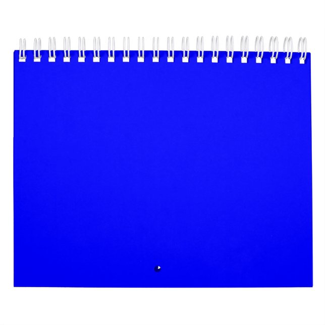 Calendario Color sólido azul neón (Tapa)