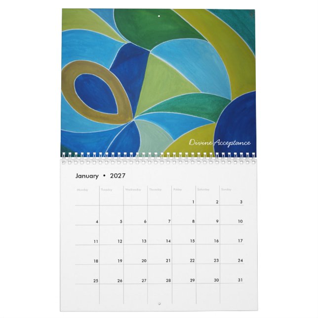 Calendario - Colores de las Emociones, 2027 (Jan 2027)