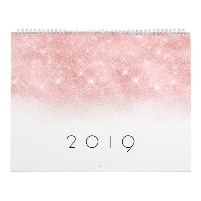 Calendario Colores purpurinas del año 2019 (Tapa)