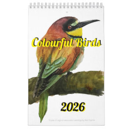 Calendario Colorful Birds Calendar 2026