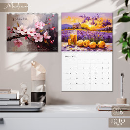 Calendario Colorful Impasto Art Calendar