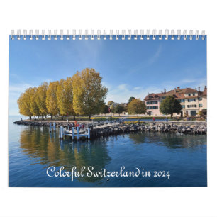 Calendario Colorido de Suiza en 2024