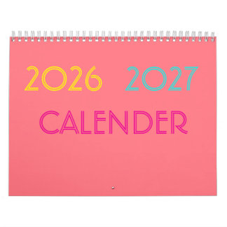 Calendario Colorido Minimalista Moderno Simple 202