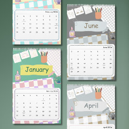 Calendario Colorido y Bonito 2026