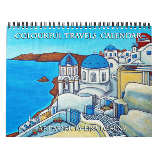Calendario Colourful Travels 2-Page Calendar by Lisa Lorenz