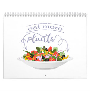 Calendario Coma más plantas con letras de motivación de ensal
