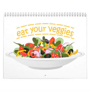 Calendario Coma tus verduras Cita cuenco de ensaladas frescas