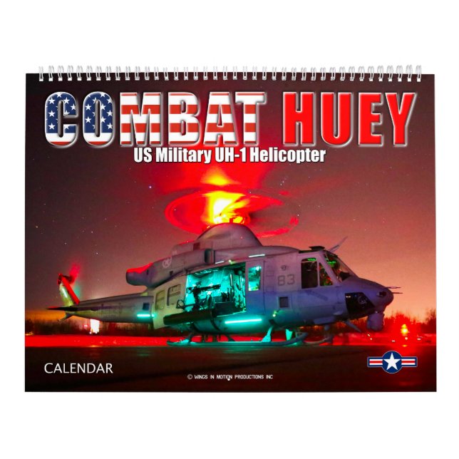 Calendario COMBAT HUEY - Helicóptero UH-1 (Tapa)