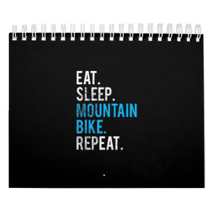 Calendario comer bicicleta de montaña repetir ciclismo de mo
